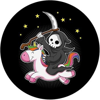Amazon.com: Grim Reaper Riding A Unicorn Halloween Design Gift : Cell  Phones & Accessories