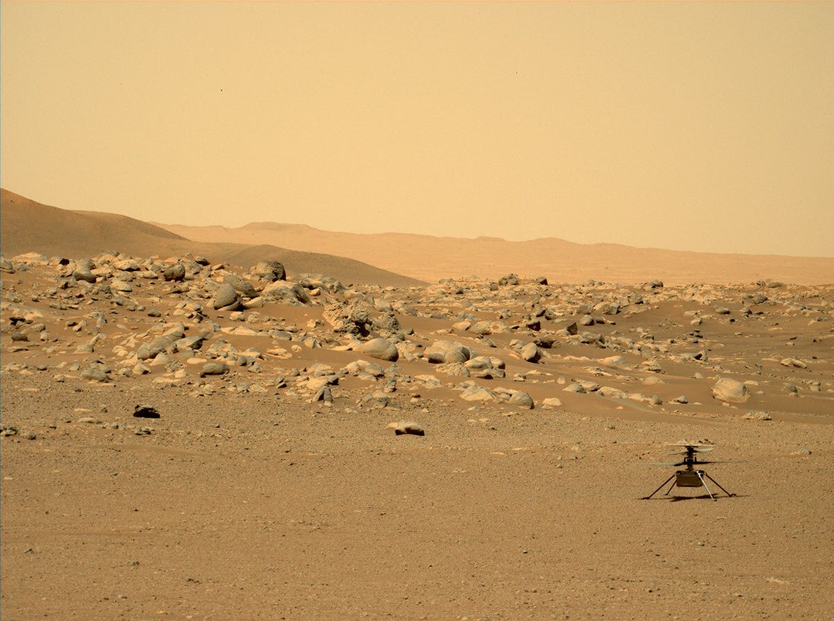 This image of NASA’s Ingenuity Mars Helicopter was taken by the Mastcam-Z instrument of the Perseverance rover on June 15, 2021, the 114th Martian day, or sol, of the mission. This image of NASA’s Ingenuity Mars Helicopter was taken by the Mastcam-Z instrument of the Perseverance rover on June 15, 2021, the 114th Martian day, or sol, of the mission.