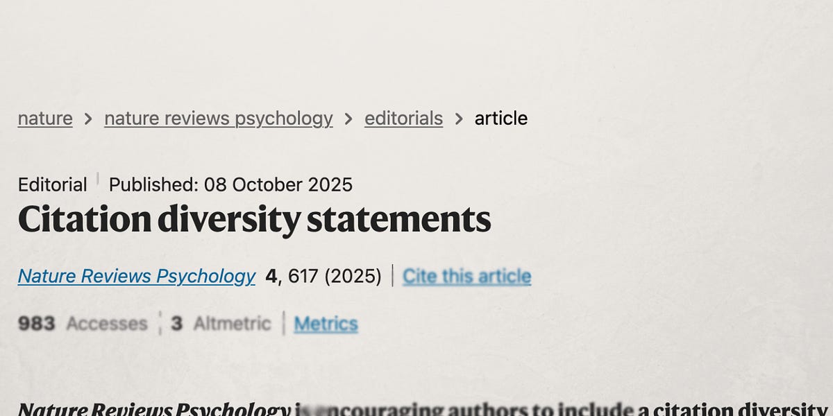 When 'Diverse Citations' Replace Diverse Ideas