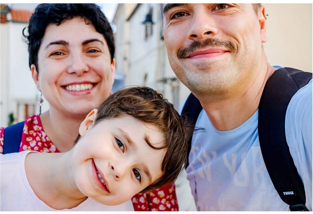 Giulia with her husband, Tommaso, and her daughter, Livia Giulia with her husband, Tommaso, and her daughter, Livia