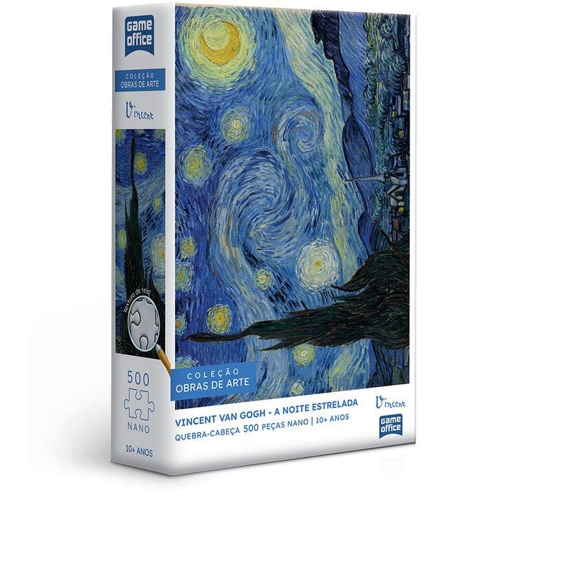 Quebra-Cabeça - 500 Peças Nano - Coleção Obras de Arte - Van Gogh: A Noite  Estrelada - Toyster - Ri Happy