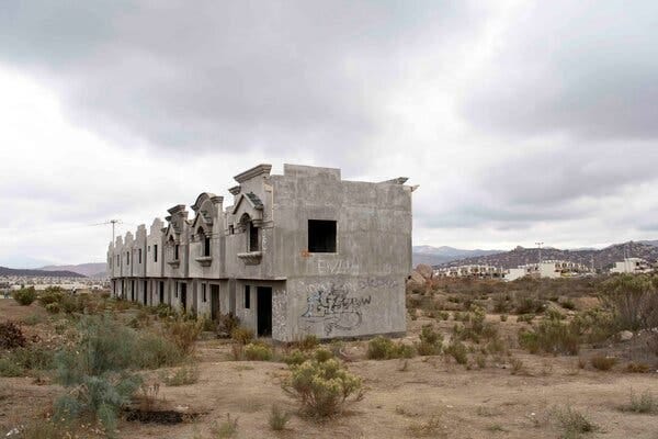 M&oacute;nica Arreola, &ldquo;Untitled,&rdquo; from her photographic series Valle San Pedro, 2020. It depicts an ambitious housing development planned for one million residents but never completed, on the outskirts of Tijuana.