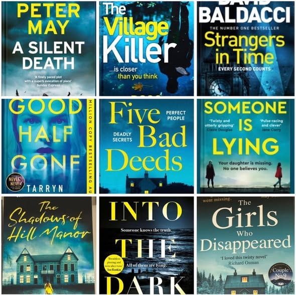 The Decline of Culture: thriller book covers