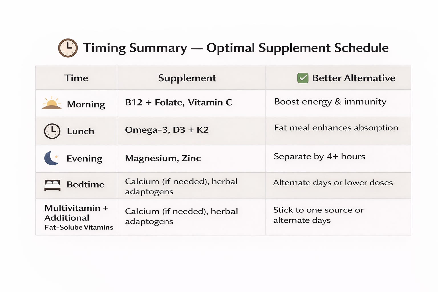 Supplement Routine 🧬 The Smart Supplement Guide: What to Take, When to Take It, and What ...