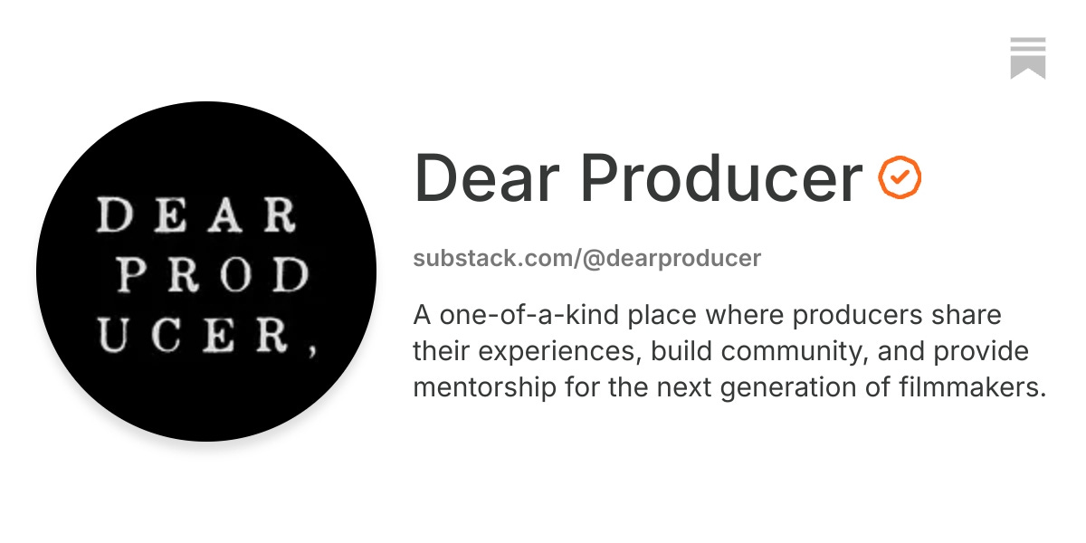 Dear Producer | Substack