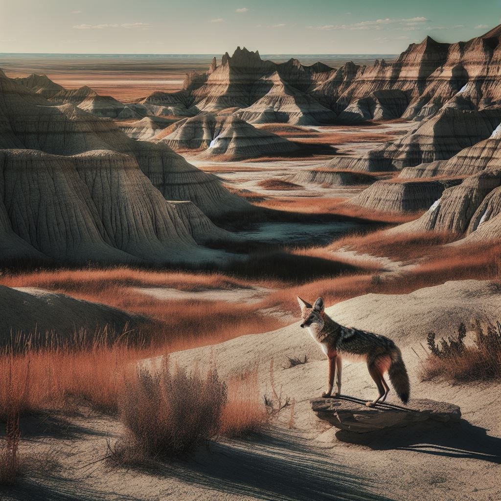 Thumbnail Image a coyote in the badlands Thumbnail Image a coyote in the badlands