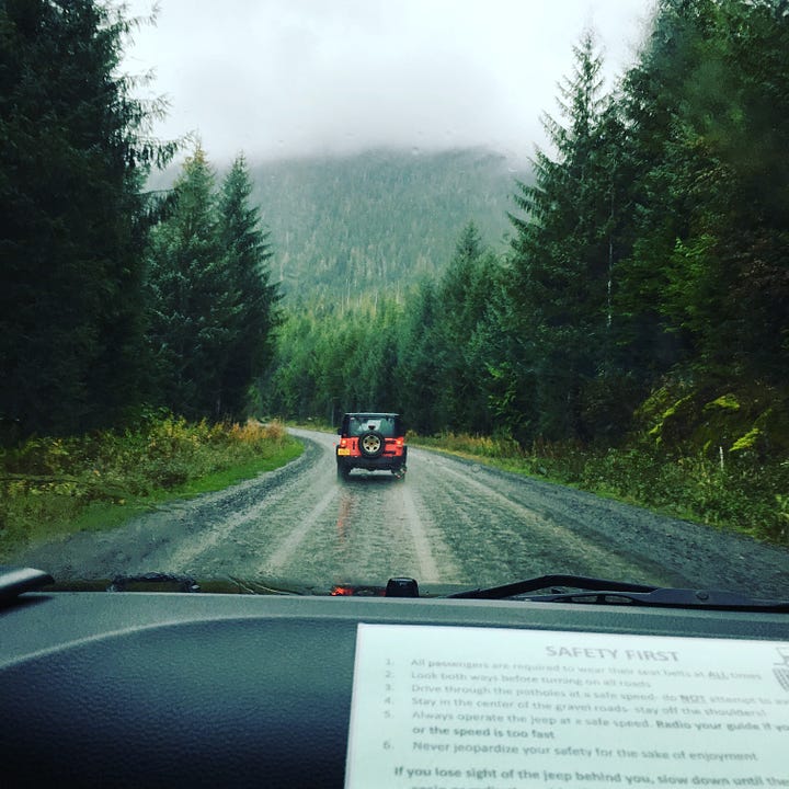 graphics showing the wide variety of weather you can experience on an Alaskan Cruise.