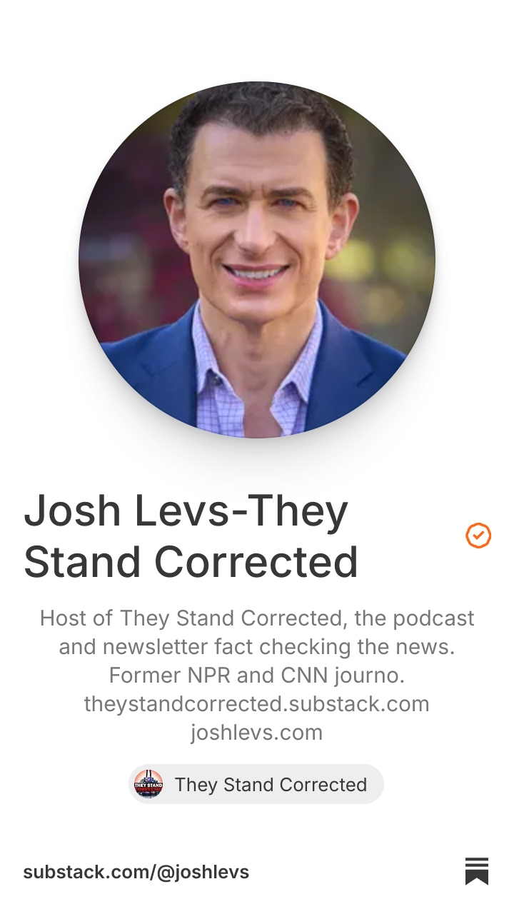 Josh Levs-They Stand Corrected | Substack