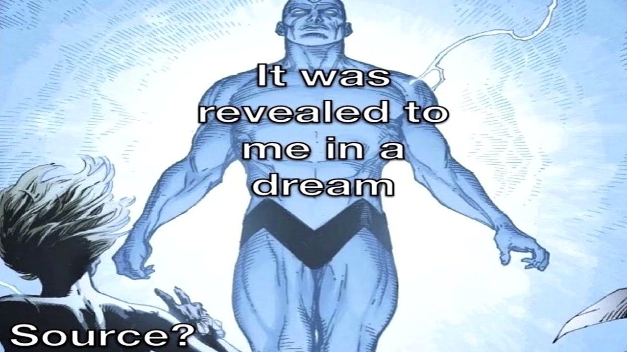 Source? It was revealed to me in a dream. - YouTube