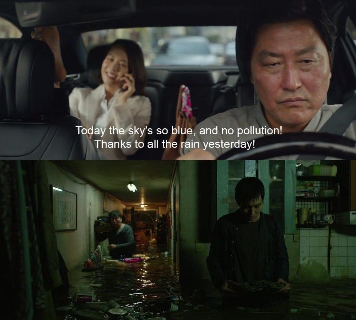 CinemaBravo on X: "“Today the sky's so blue, and no pollution! Thanks to  all the rain yesterday!” 🎬 Parasite (2019) https://t.co/9acg0TqgPF" / X