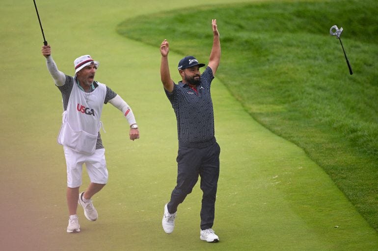 Golf: JJ Spaun wins rainy US Open for first major title | Golf News | Al  Jazeera