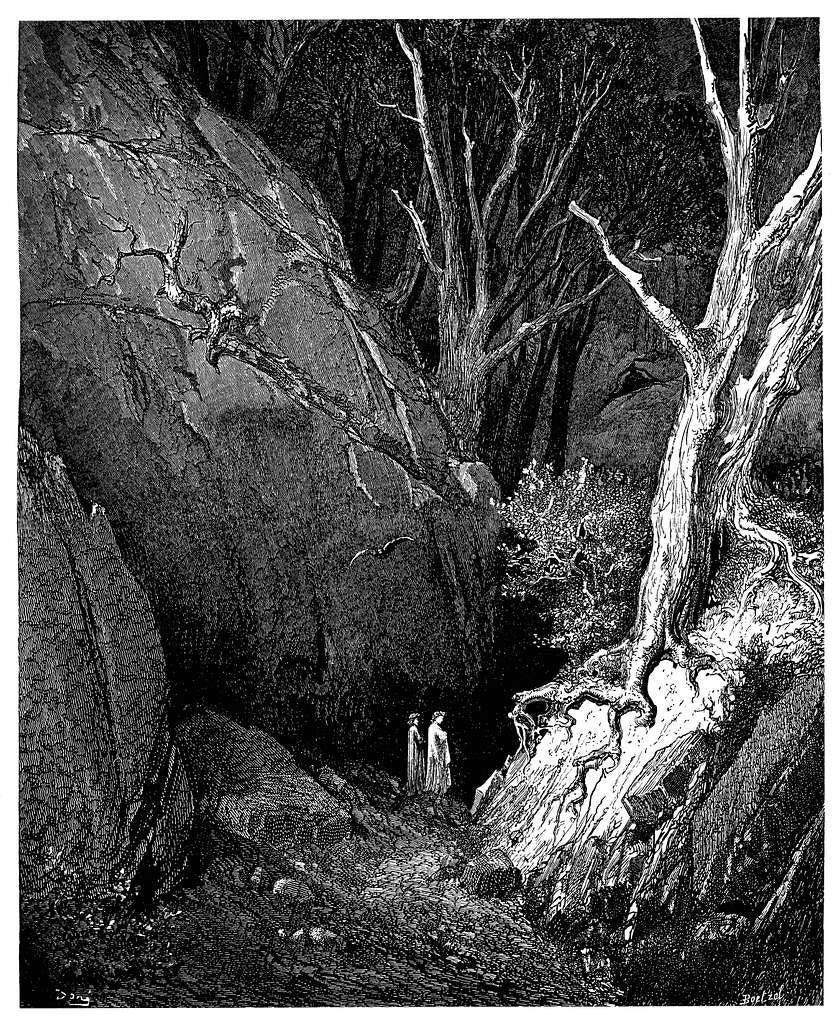 Gustave Doré - Dante Alighieri - Inferno - Plate 5 (End of Canto I) -  PICRYL - Public Domain Media Search Engine Public Domain Image
