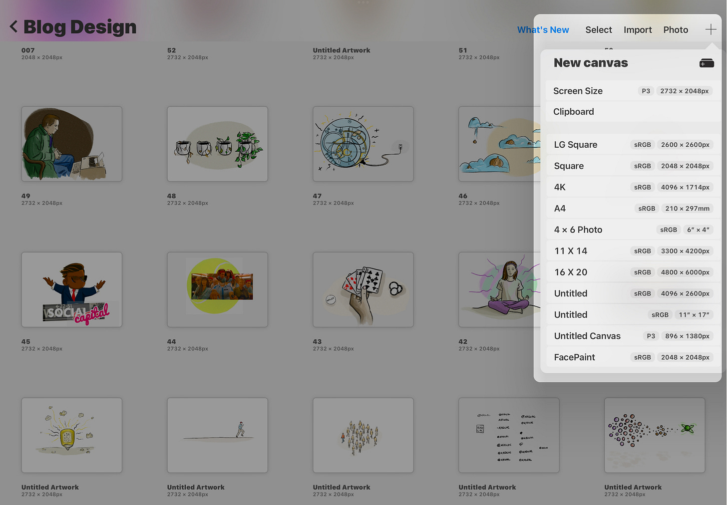 Create a new document