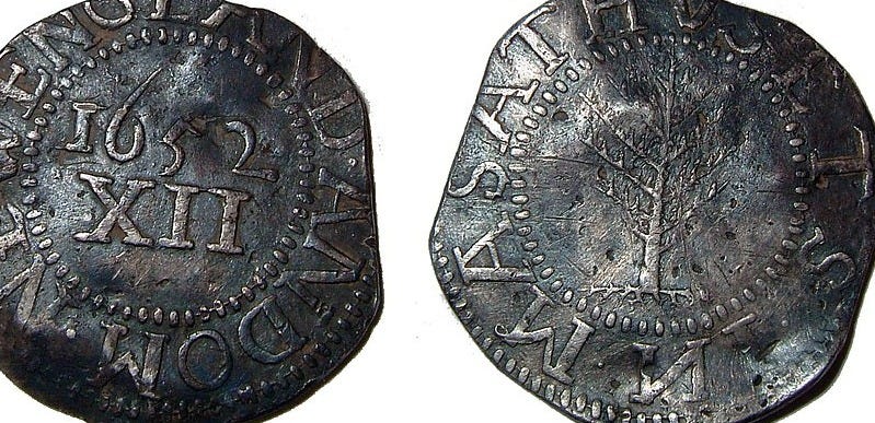 File:LVPL-1CFD55 Silver pine tree shilling of Massachusetts, North America (FindID 285997).jpg