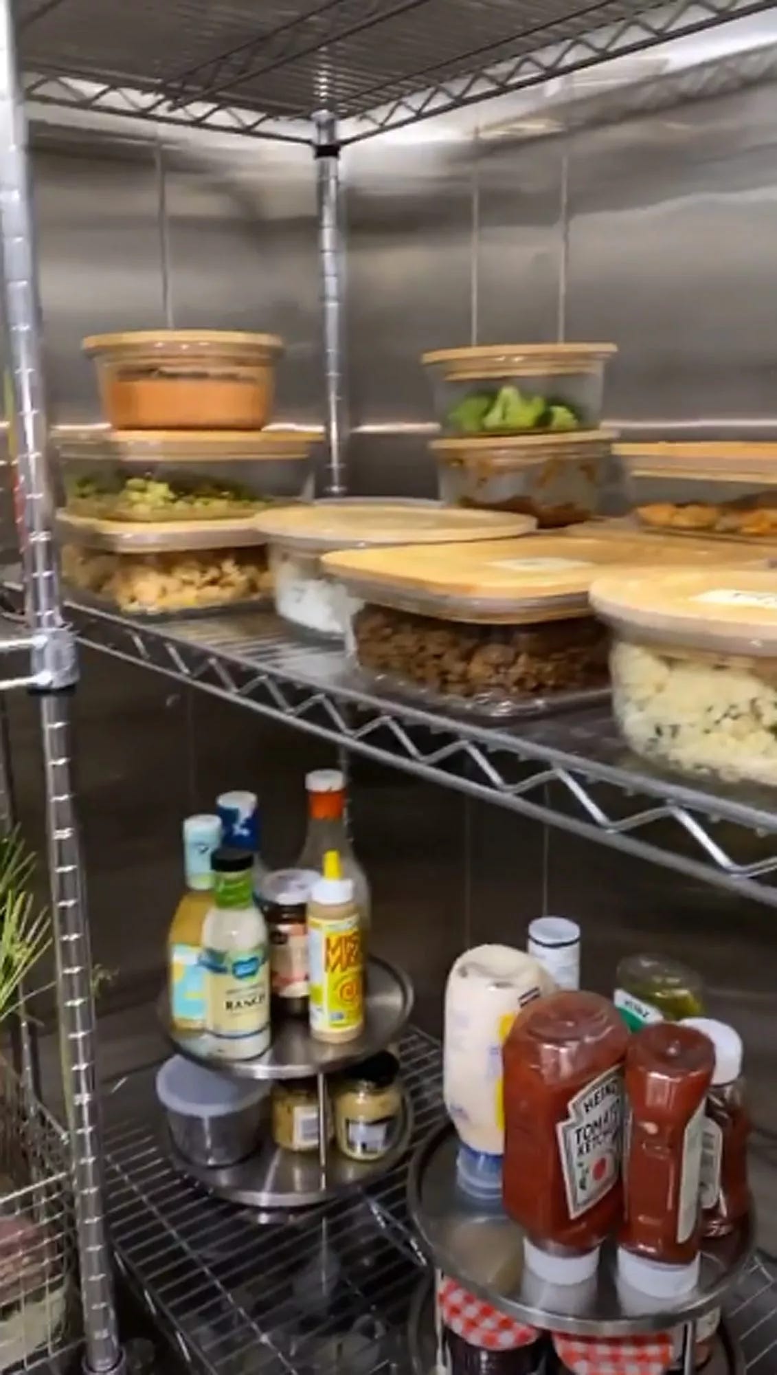 Kim Kardashian gives us a tour of her fridge. Kim Kardashian gives us a tour of her fridge.