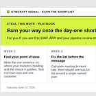 GTMcraft GTM Signal: Earn The Shortlist - Saturday June 13