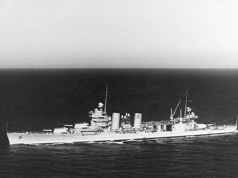 six ships that Medal of Honor Recipient Donald K. Ross served on before the start of the second world war.