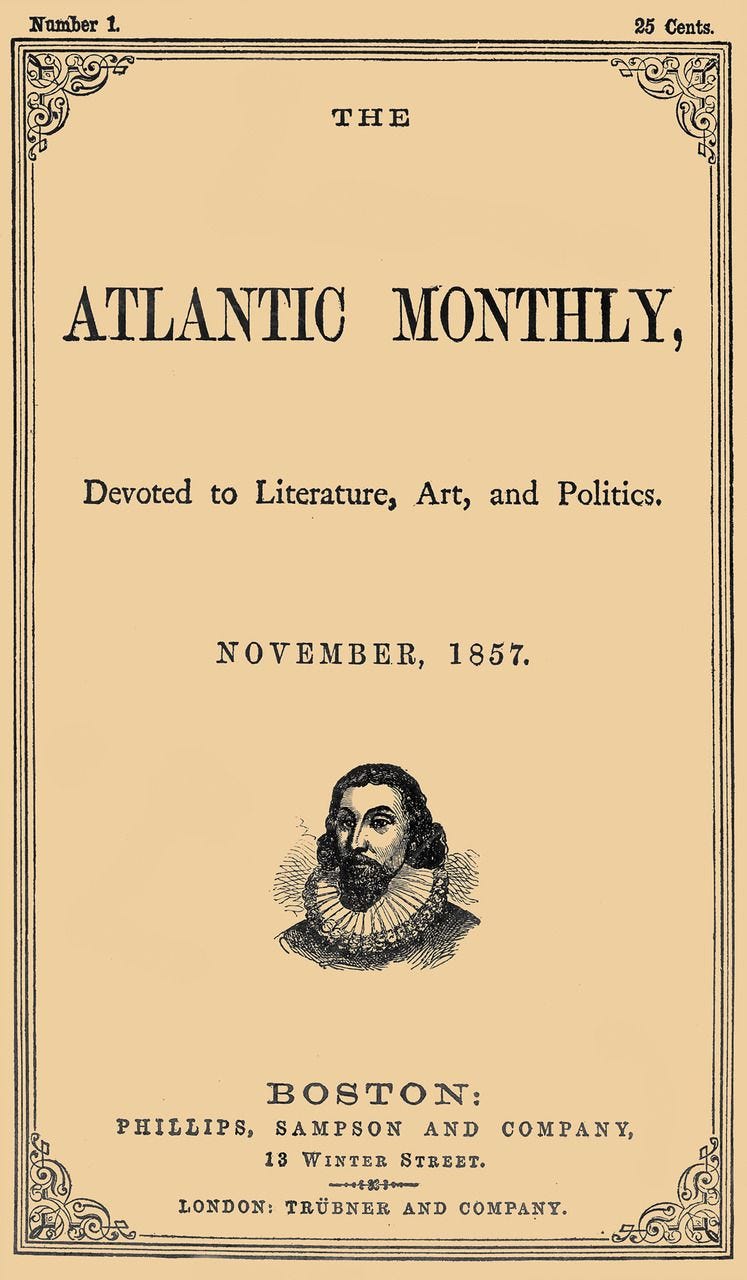the atlantic monthly published november 1857