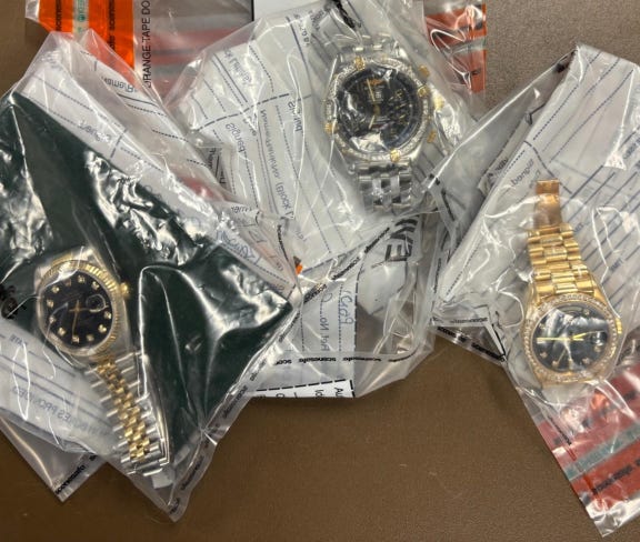 Watches seized Watches seized