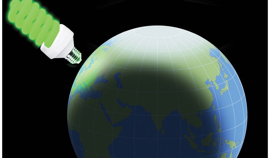 Green energy for developing nations around the world illustration by Alexander Hunter/The Washington Times