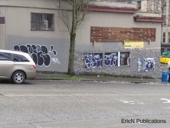 More graffiti, evidently twice done.