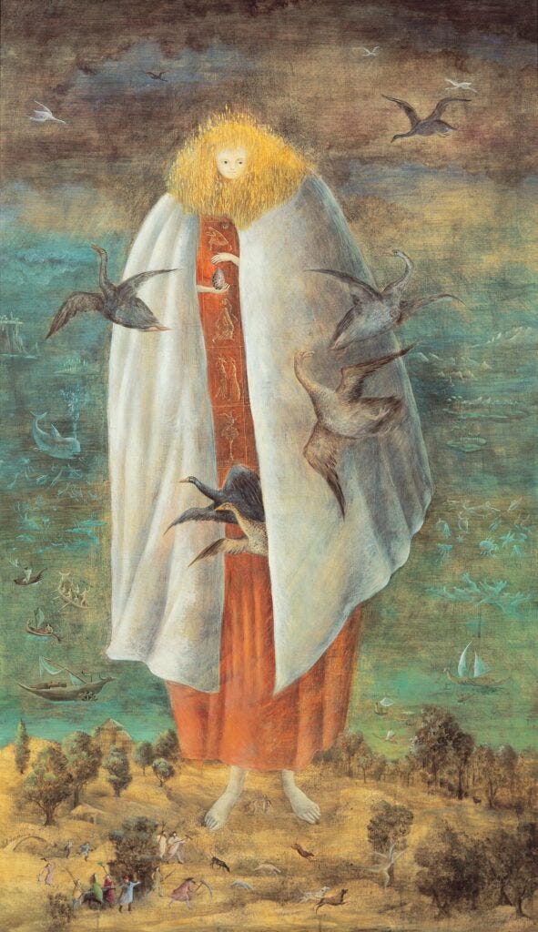  Bức tranh The Giantess của Leonora Carrington.  https://www.arthistoryproject.com/artists/leonora-carrington/the-giantess