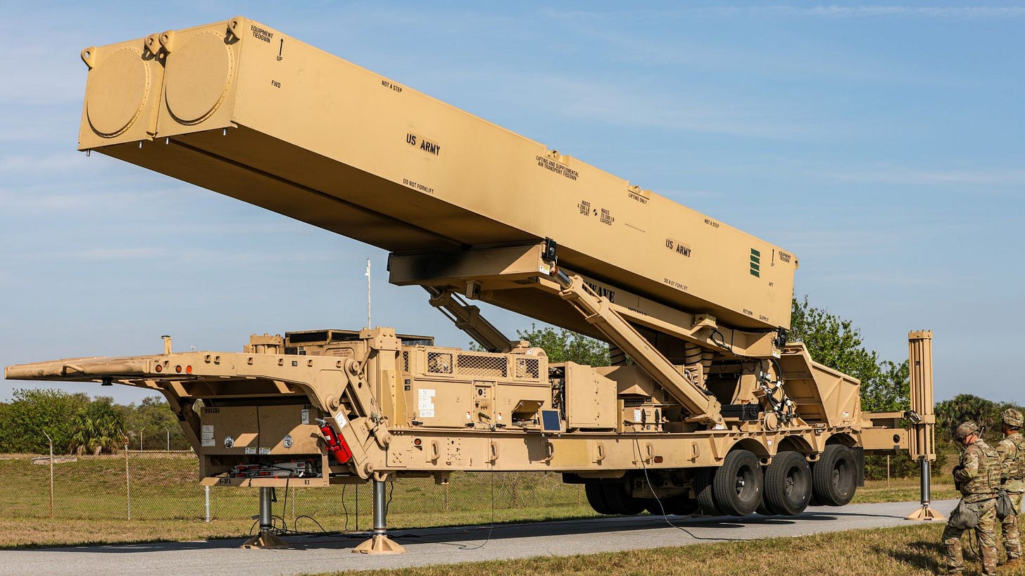 U.S. Army soldiers assigned to multi-domain artillery battery, practice operating the new Long-Range Hypersonic Weapon.