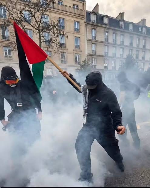 What do Palestinian flags represent in French protests? What do Palestinian flags represent in French protests?