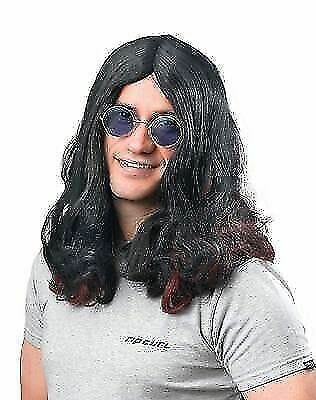 Ozzy Osbourne Wig - Fancy Dress Costume Black Purple 80s Metal Retro Music  for sale online | eBay