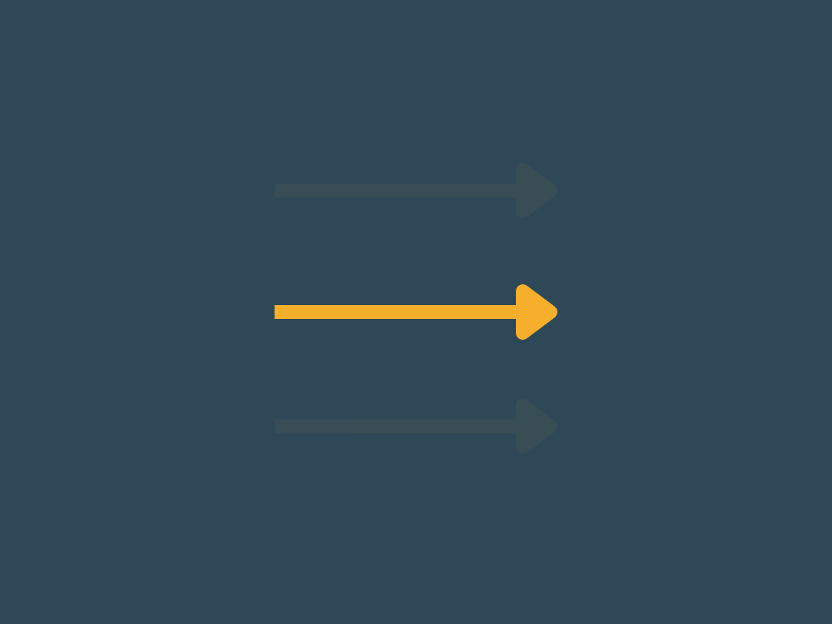 blue background with a yellow arrow in the middle