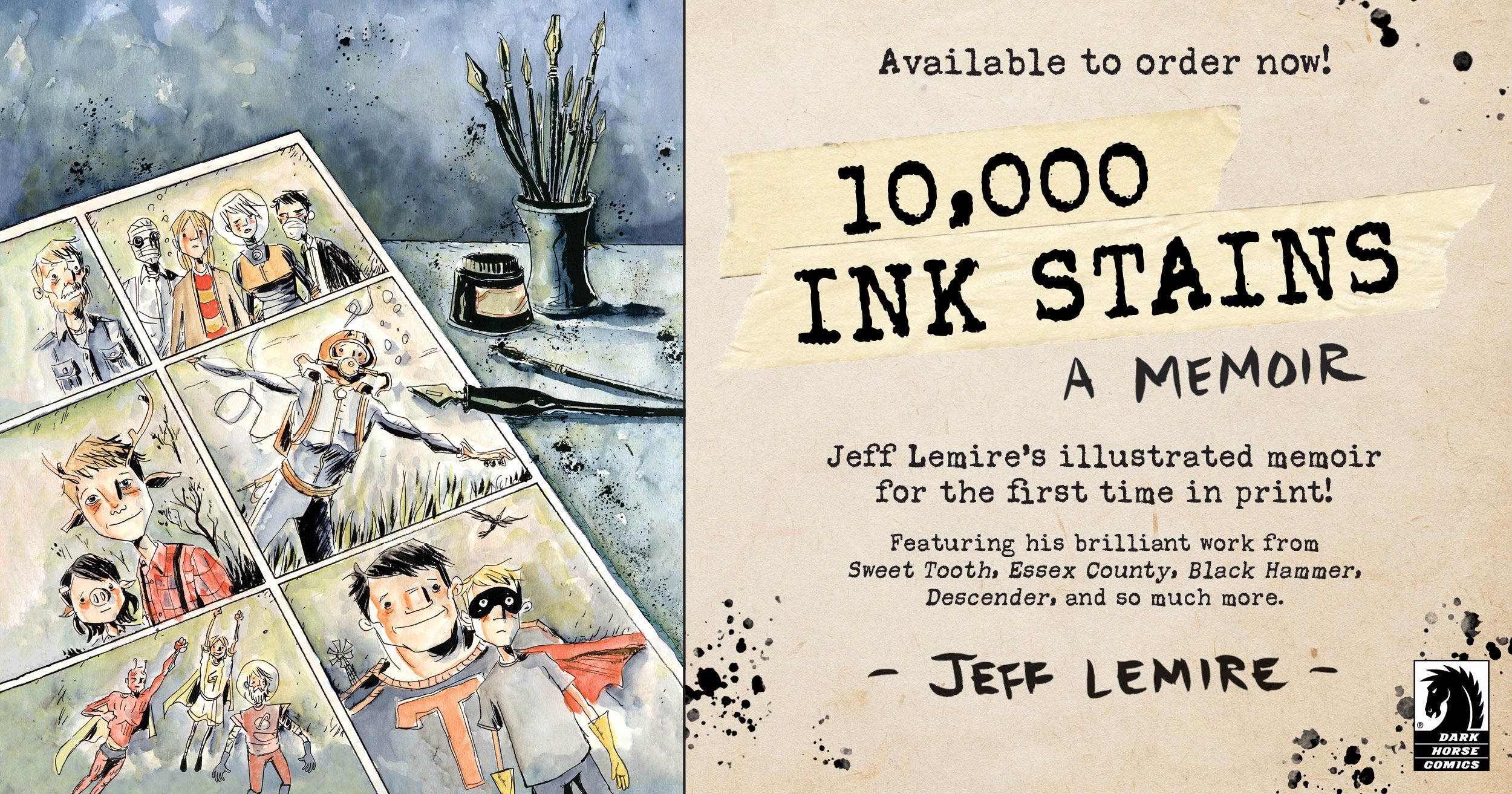 My Memoir and Art Book Is Out In July! - by Jeff Lemire