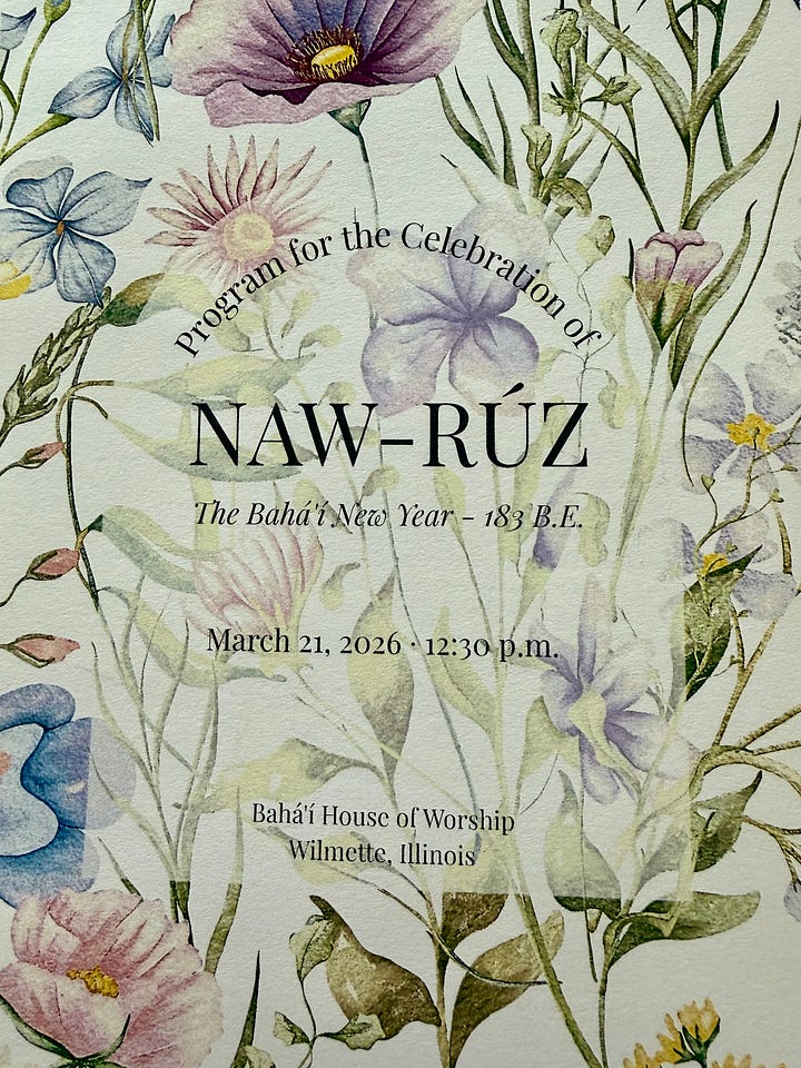 Photos of BaHai Temple and Naw Ruz