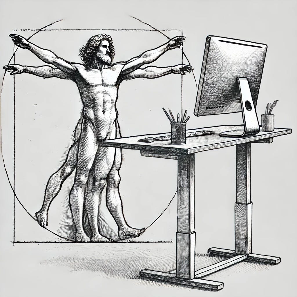 AI Generation of a "Vitruvian Pose"