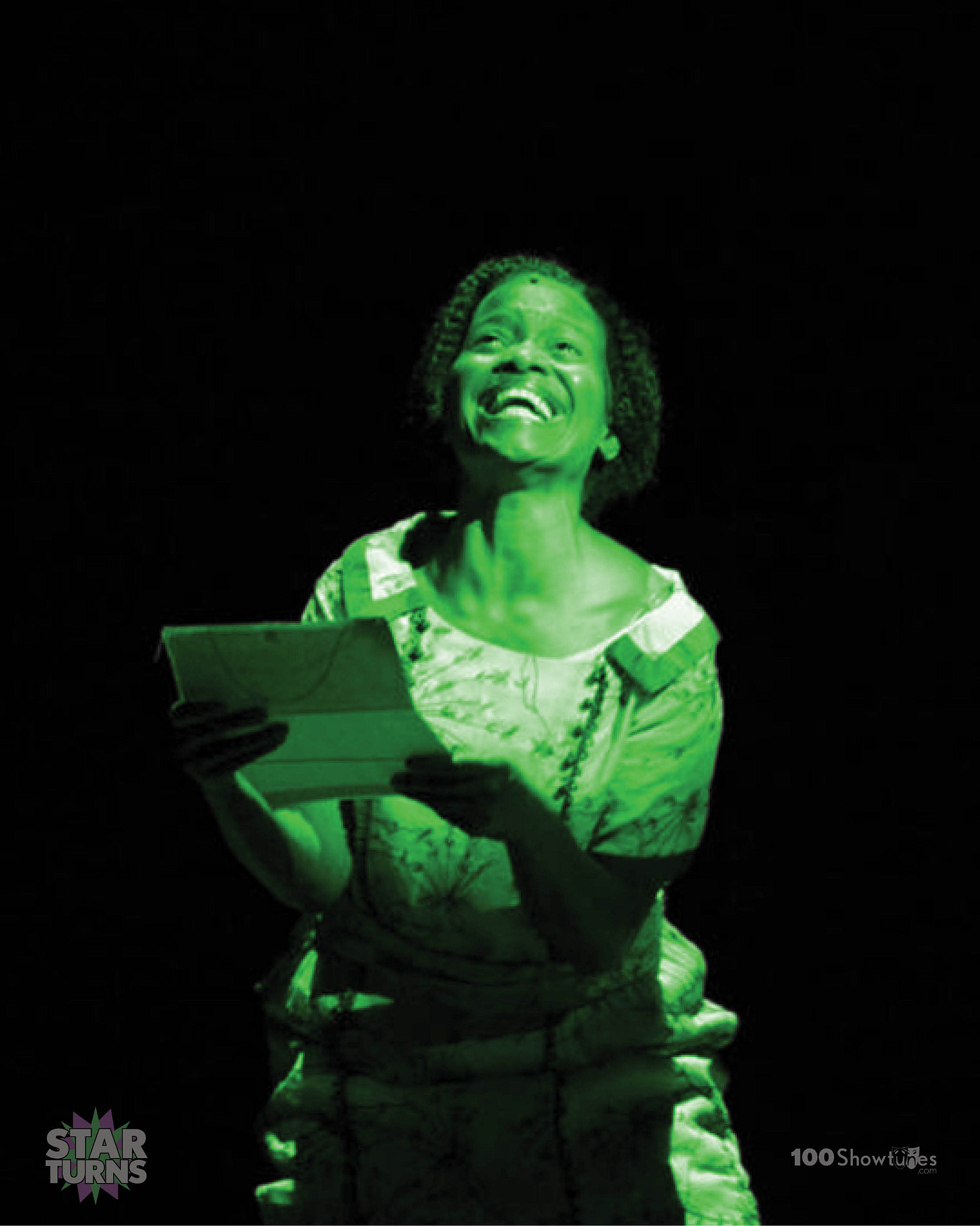 A tinted photo of LaChanze in the original Broadway production of THE COLOR PURPLE A tinted photo of LaChanze in the original Broadway production of THE COLOR PURPLE