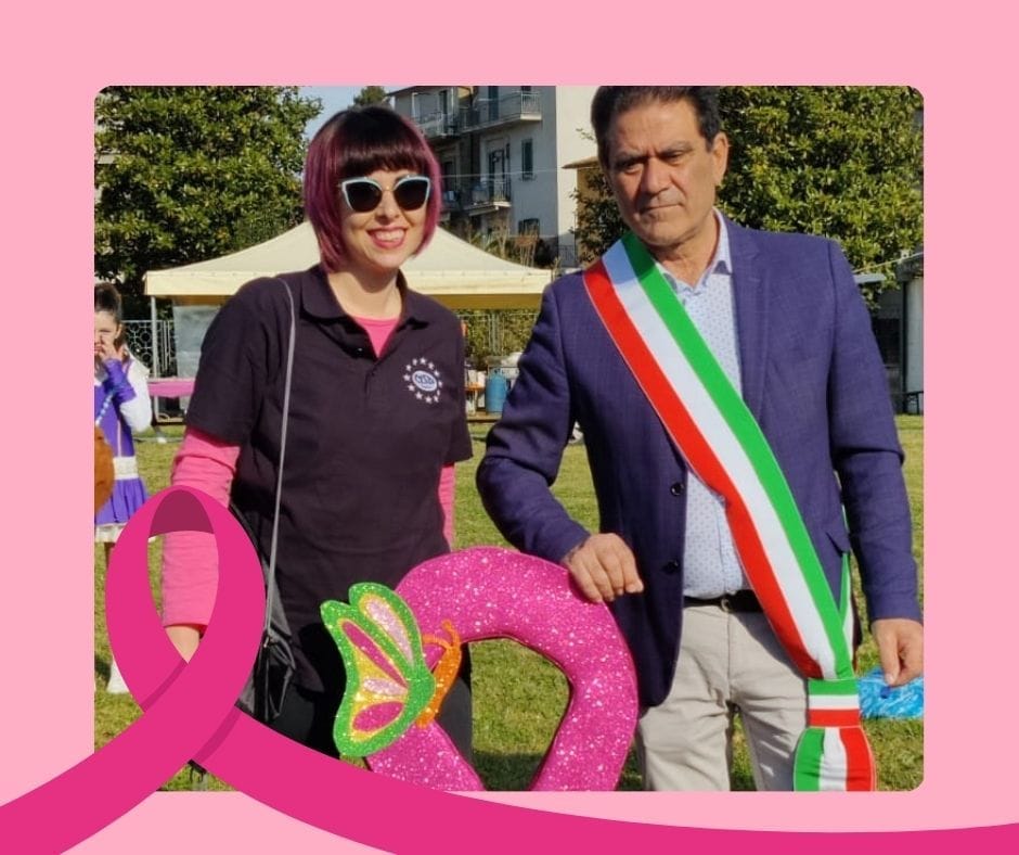 Sara Volpi insieme al Sindaco Maurizio Lacchini