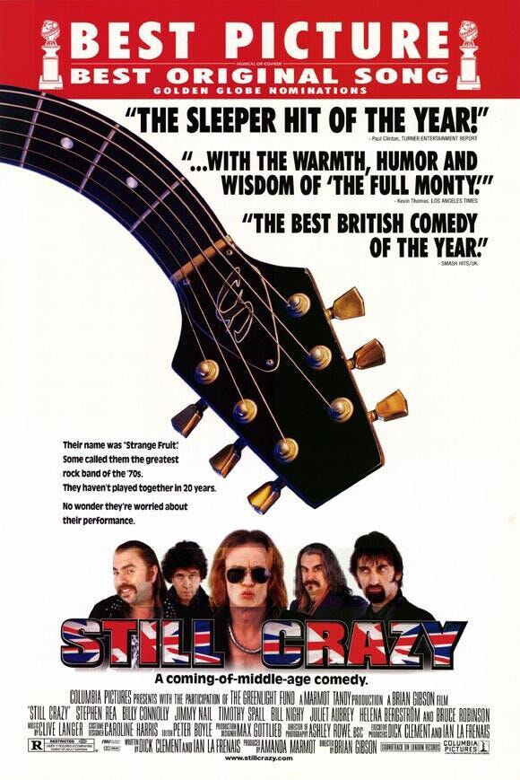 STILL CRAZY MOVIE POSTER 2 Sided ORIGINAL 27x40 BILL NIGHY STEPHEN REA