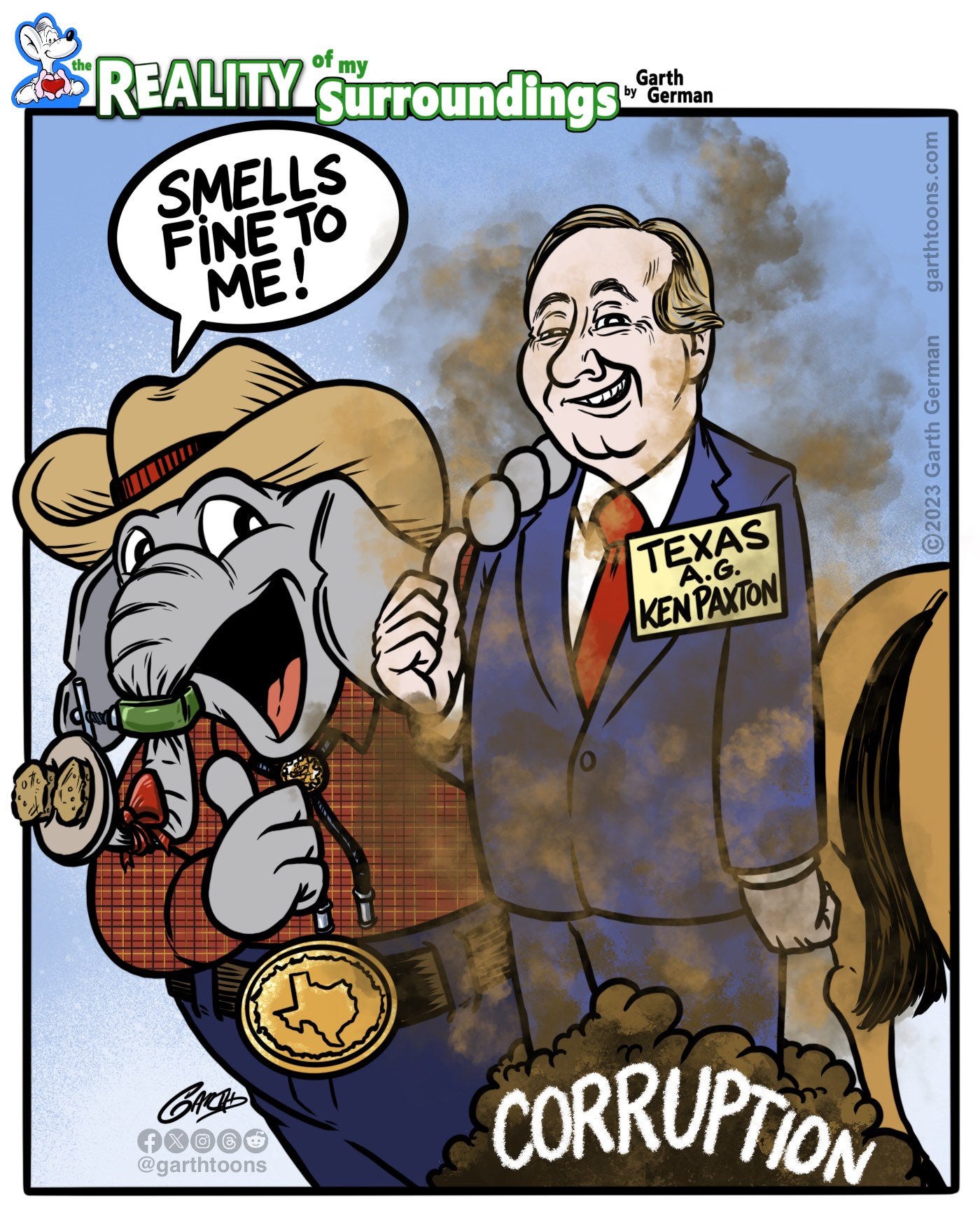 Garthtoons by Garth German on X: "Texas Attorney General Ken Paxton reeks of corruption. Yet still, the Texas Senate GOP held their nose and acquitted him. Just another example of putting party Garthtoons by Garth German on X: "Texas Attorney General Ken Paxton reeks of corruption. Yet still, the Texas Senate GOP held their nose and acquitted him. Just another example of putting party