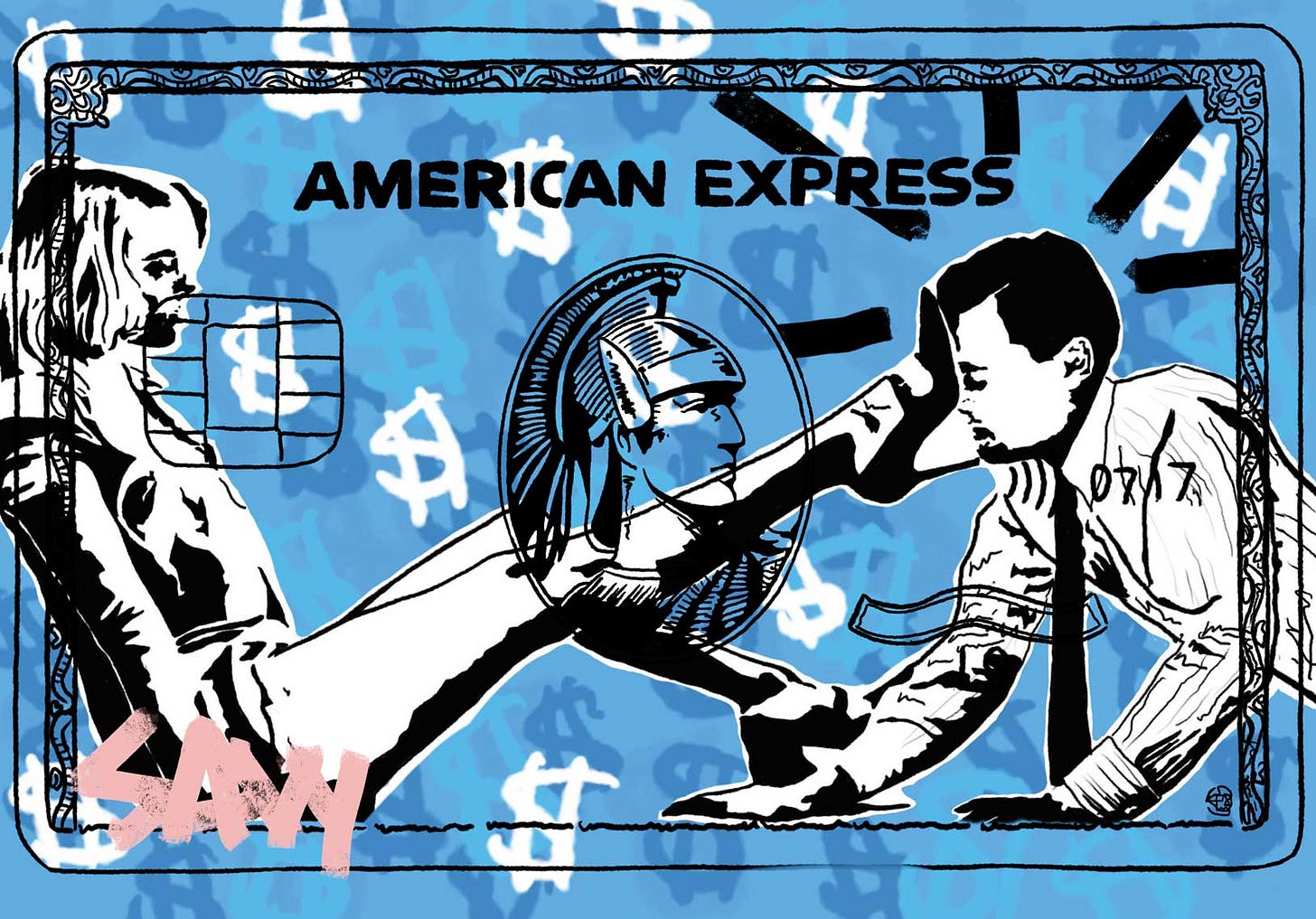 AMEX – Wolf of Wall St - Art by Tim Savy