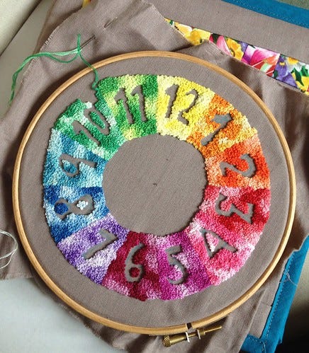 Clock face almost finished Clock face almost finished