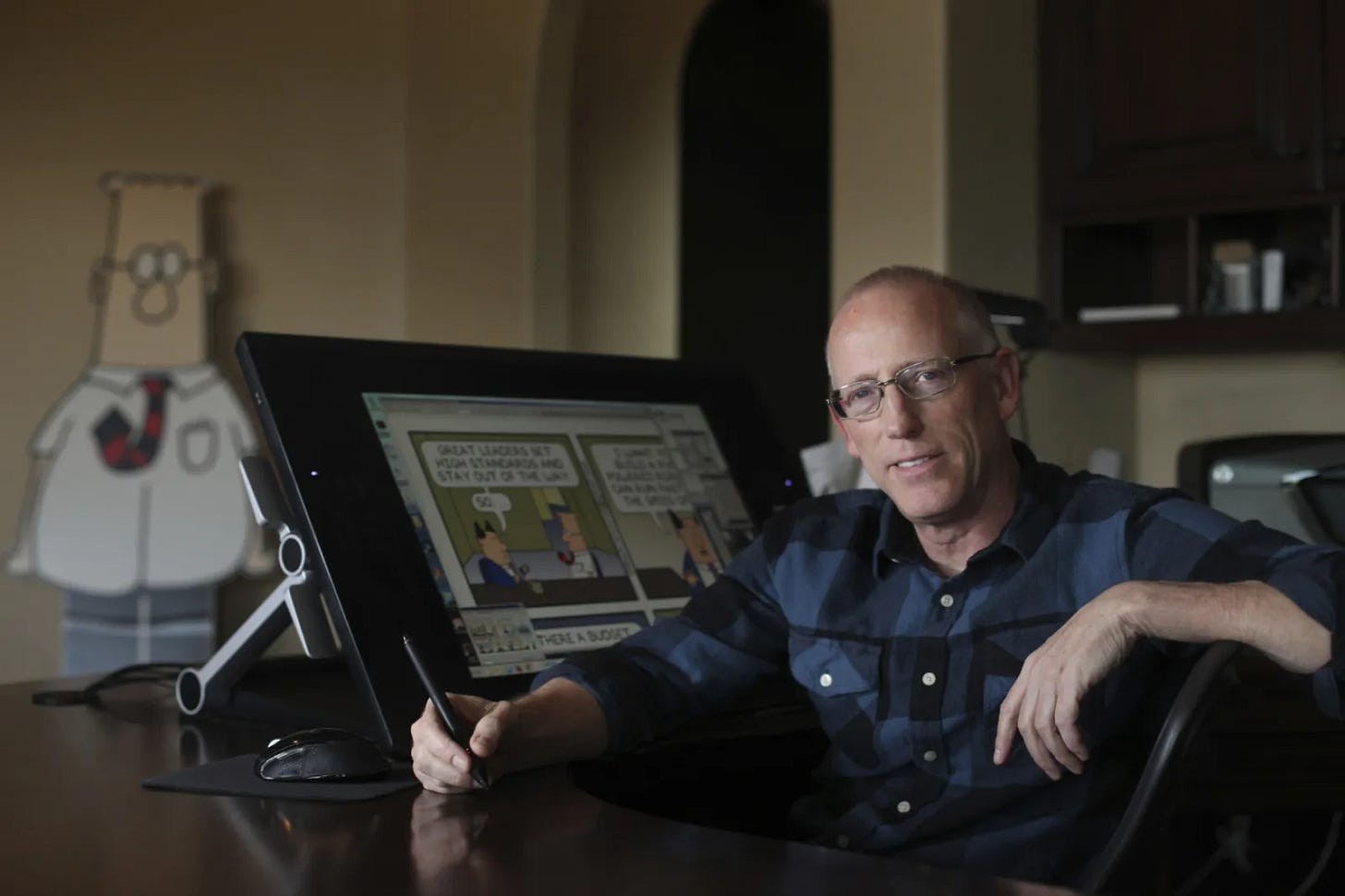 Adams with Dilbert