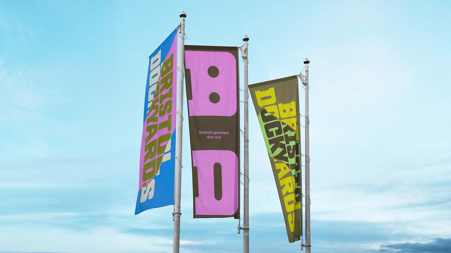 how and how bristol dockyards branding identity design bpo review flags