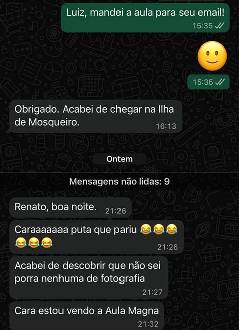 depoimentos dos alunos