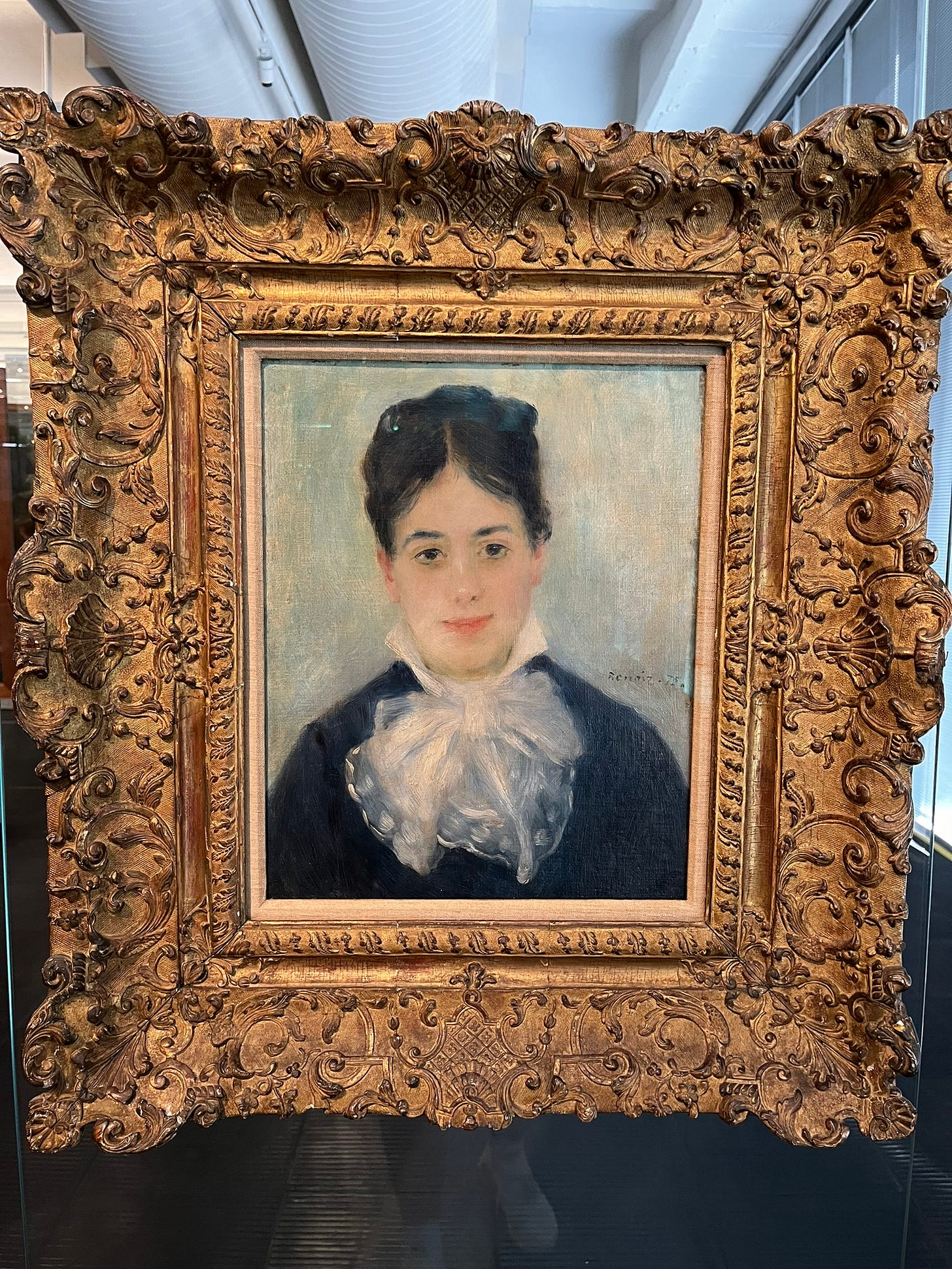 Foto no MASP quadro de claud monet menina