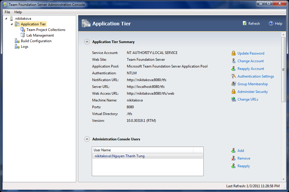 Cài đặt Team Foundation Server 2010 trên Windows 7