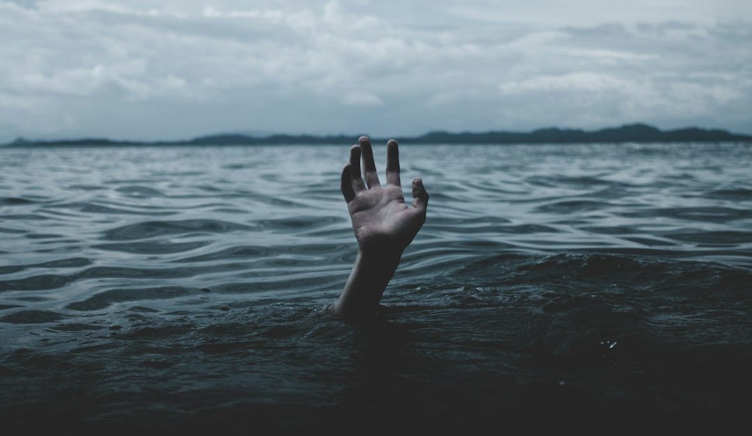 a person drowns underwater