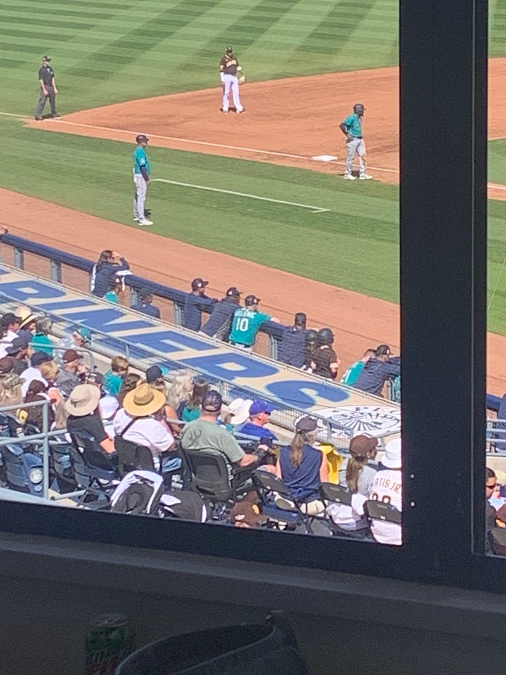 Kelenic roams left field 