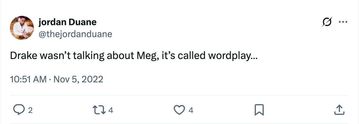 Tweet from Jordan Duane