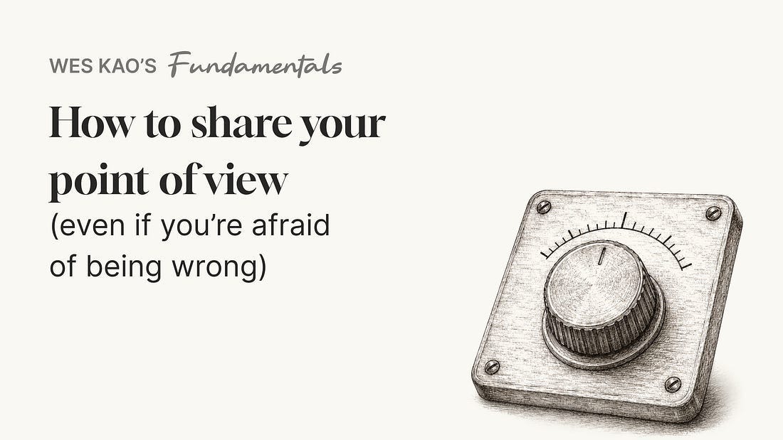 How to share your point of view (3 minute read)