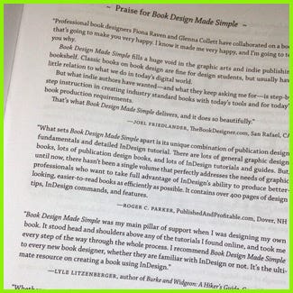 Book front matter example of a section of reviewers' quotes Book front matter example of a section of reviewers' quotes