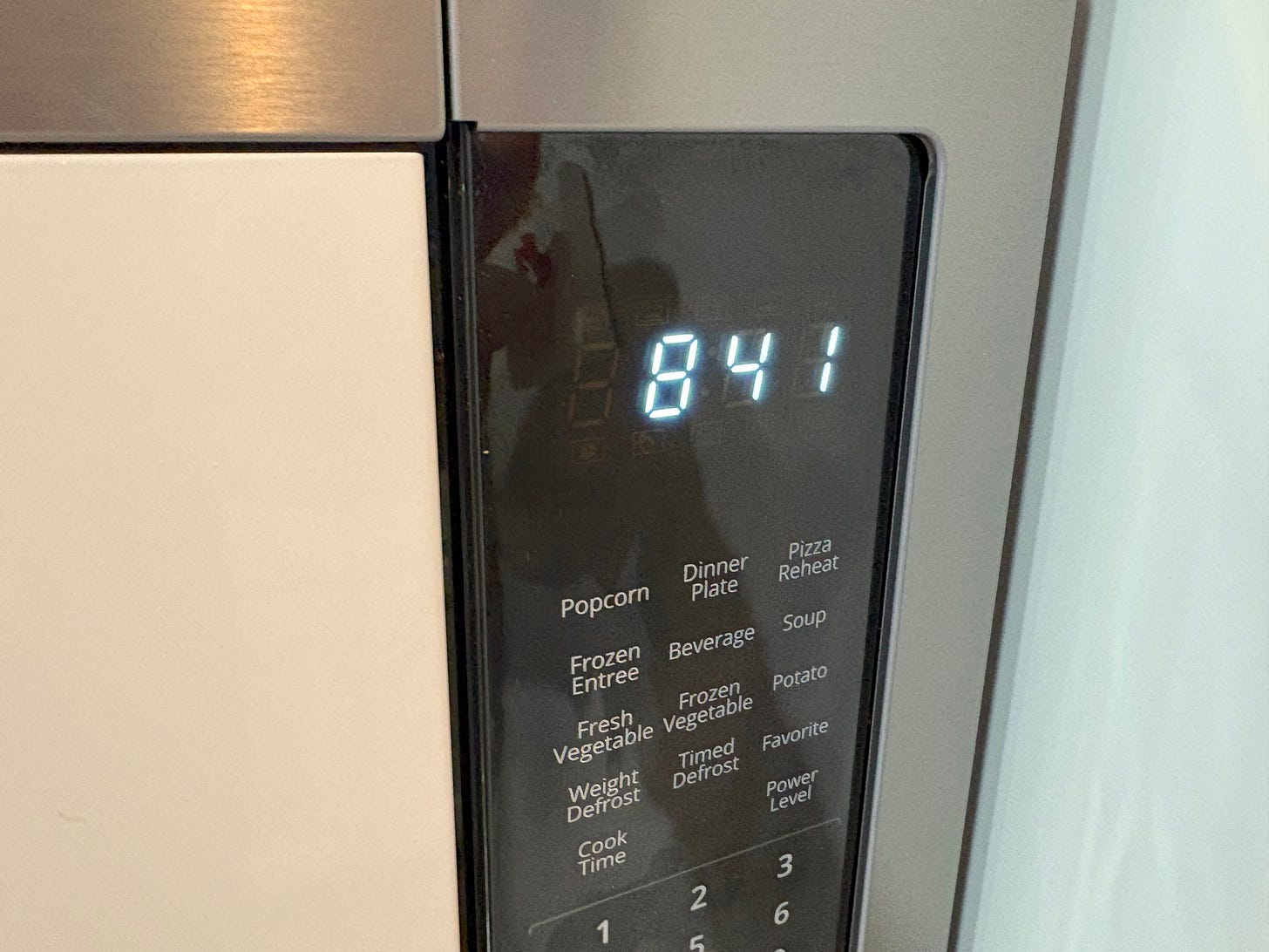 A clock that says 8:41